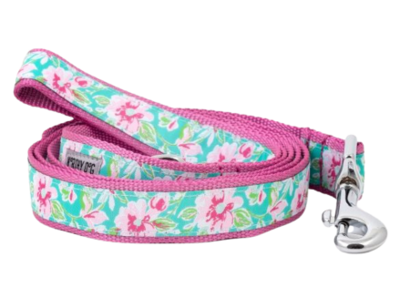 The Worthy Dog Watercolor Floral Dog Lead 5 Foot - 1  Wide Sale