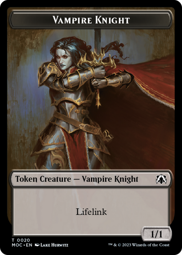 Vampire Knight    Soldier Double-Sided Token [March of the Machine Commander Tokens] on Sale