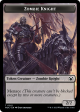 Zombie Knight    Human (6) Double-Sided Token [March of the Machine Commander Tokens] Fashion