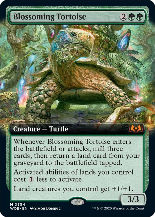 Blossoming Tortoise (Extended Art) [Wilds of Eldraine] Hot on Sale