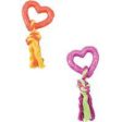 Ethical Dog - Lil Spots Rubber Heart W rope Dog Toy Online now