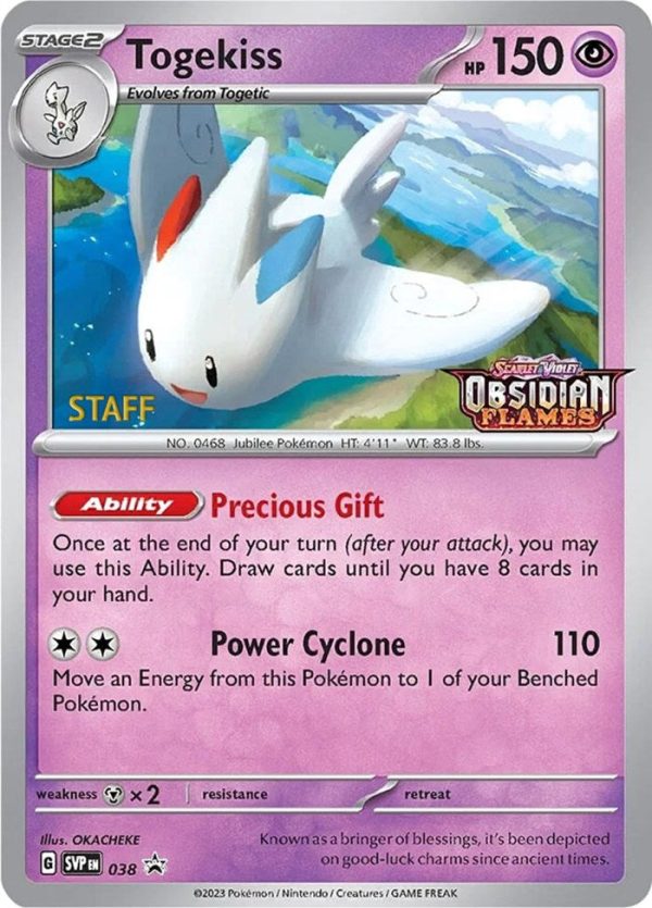 Togekiss (038) (Stamped) (Staff) [Scarlet & Violet: Black Star Promos] Fashion