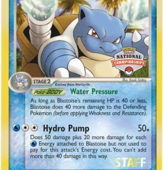 Blastoise (14 100) (National Championship Promo Staff) [EX: Crystal Guardians] Online Hot Sale