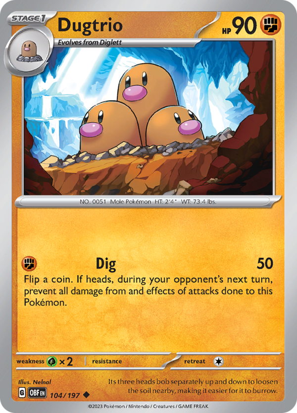 Dugtrio (104 197) [Scarlet & Violet: Obsidian Flames] on Sale