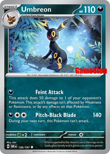 Umbreon (130 197) (GameStop Exclusive) [Scarlet & Violet: Black Star Promos] Hot on Sale