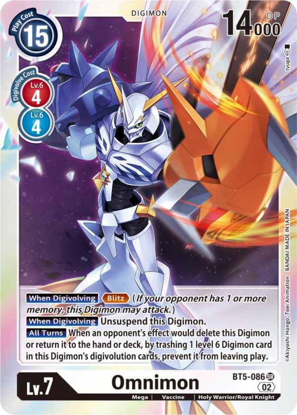 Omnimon [BT5-086] (Resurgence Booster Reprint) [Resurgence Booster] on Sale